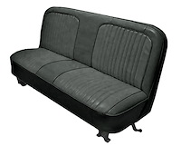 Bench Seat Upholstery with Open Backrest for 1967-1972 Chevrolet/GMC Standard Cab Truck [Charcoal Sierra/Charcoal Gray Oxen]