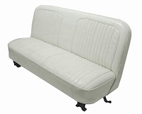 Bench Seat Upholstery with Open Backrest for 1967-1972 Chevrolet/GMC Standard Cab Truck [White Madrid Grain Vinyl]