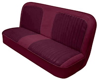 Bench Seat Upholstery with Open Backrest for 1967-1972 Chevrolet/GMC Standard Cab Truck [Maroon Madrid/Burgundy Regal Velour]