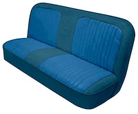 Bench Seat Upholstery with Open Backrest for 1967-1972 Chevrolet/GMC Standard Cab Truck [Medium Blue Madrid/Blue Regal Velour]