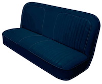 Bench Seat Upholstery with Open Backrest for 1967-1972 Chevy/GMC Standard Cab Truck [Navy Blue Madrid/Navy Blue Encore Velour]
