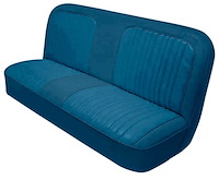 Bench Seat Upholstery w/Open Backrest for 1967-1972 Chevy/GMC Standard Cab Truck [Medium Blue Madrid/Royal Blue Encore Velour]