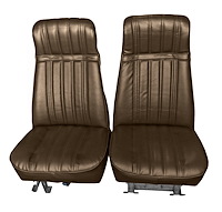 High Back Front Buckets Seat Upholstery for 1973-1987 Chevy Blazer/GMC Jimmy [Dark Saddle Madrid, Dark Saddle Oxen]