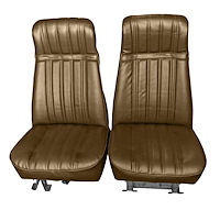 High Back Front Buckets Seat Upholstery for 1973-1987 Chevy Blazer/GMC Jimmy [Light Saddle Madrid, Buckskin Oxen]