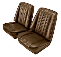 Low Back Front Buckets Seat Upholstery for 1973-1987 Chevy Blazer/GMC Jimmy [Dark Saddle Madrid Vinyl, Dark Saddle Oxen]
