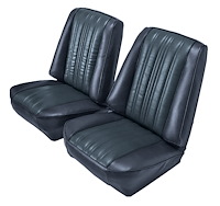 Low Back Front Buckets Seat Upholstery for 1973-1987 Chevy Blazer/GMC Jimmy [Dark Blue Corinthian, Blue Velour]