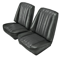 Low Back Front Buckets Seat Upholstery for 1973-1987 Chevy Blazer/GMC Jimmy [Charcoal Sierra, Charcoal Velour]