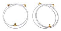 Universal Convertible Top Hose Set Fits Select 1983-2007 Chrysler, Ford Models [White, Nylon]