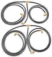Universal Convertible Top Hose Set Fits Select 1951-1956 GM Models [Black, Rubber]