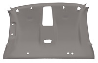 ABS Plastic Headliner for 1999-2006 Chevrolet/GMC 2-Door Standard Cab Truck [Overhead Console, w/Foam Backing, Medium Gray]