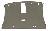 ABS Plastic Headliner for 1999-2006 Chevrolet/GMC 2-Door Standard Cab Truck [Overhead Console, w/Foam Backing, Shale]