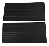 Front Door Panel Inserts for 1967-1972 Chevrolet/GMC Truck [Horizontal Seams, Oxen and Madrid, Black]