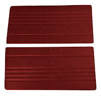 Front Door Panel Inserts for 1967-1972 Chevrolet/GMC Truck [Horizontal Seams, Oxen and Madrid, Firethorne Red]