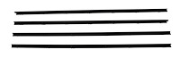 Inner & Outer Window Guide Felt Kit for 1964 Chevrolet Chevelle 2-Door Wagon, El Camino [4-Piece Replacement Style Material]