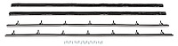 Inner & Outer Window Guide Felt Kit for 1966-1967 Chevrolet El Camino [4-Piece Original Style Material]