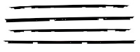 Inner & Outer Window Guide Felt Kit for 1978-1987 Chevrolet El Camino, GMC Caballero [4-Piece Original Style Material]