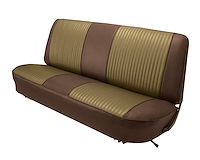 Bench Seat Upholstery for 1967-1972 Ford F-100/F-250/F-350 Standard Cab Truck [Dark Brown Oxen Grain, Palomino Sierra]