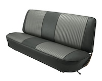 Bench Seat Upholstery for 1967-1972 Ford F-100/F-250/F-350 Standard Cab Truck [Charcoal Gray Oxen Grain, Light Gray Sierra]