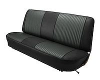 Bench Seat Upholstery for 1967-1972 Ford F-100/F-250/F-350 Standard Cab Truck [Black Oxen Grain, Graphite Woven Cloth]