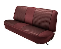 Bench Seat Upholstery for 1967-1972 Ford F-100/F-250/F-350 Standard Cab Truck [Maroon Oxen Grain, Currant Woven Cloth]