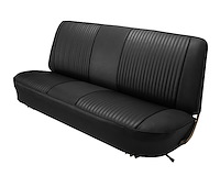 Bench Seat Upholstery for 1967-1972 Ford F-100/F-250/F-350 Standard Cab Truck [Black Oxen Grain, Ebony Woven Cloth]
