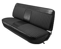 Front Bench Seat Upholstery for 1973-1979 Ford F-100/F-150/F-250/F-350 Standard/Crew Cab Truck [Black Corinthian Vinyl]