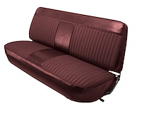 Front Bench Seat Upholstery for 1973-1979 Ford F-100/F-150/F-250/F-350 Standard/Crew Cab Truck [Maroon Corinthian Vinyl]