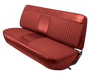 Front Bench Seat Upholstery for 1973-1979 Ford F-100/F-150/F-250/F-350 Standard/Crew Cab Truck [Red Sierra Vinyl]