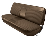 Front Bench Seat Upholstery for 1973-1979 Ford F-100/F-150/F-250/F-350 Standard/Crew Cab Truck [Ginger/Dark Saddle Corinthian]