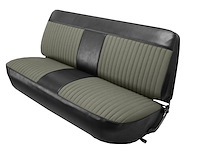 Front Bench Seat Upholstery for 1973-1979 Ford F-100/F-150/F-250/F-350 Standard/Crew Cab Truck [Black Corinthian/Gray Montana]