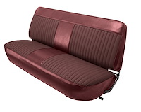 Front Bench Seat Upholstery for 1973-1979 Ford F-100/F-150/F-250/F-350 Truck [Maroon Corinthian/Currant Woven Cloth]