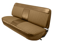 Front Bench Seat Upholstery for 1973-1979 Ford F-100/F-150/F-250/F-350 Truck [Saddle Corinthian/Oak Woven Cloth]