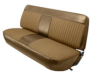 Front Bench Seat Upholstery for 1973-1979 Ford F-100/F-150/F-250/F-350 Truck [Saddle Sierra/Oak Woven Cloth]