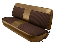 Front Bench Seat Upholstery for 1973-1979 Ford F-100/F-150/F-250/F-350 Truck [Saddle Sierra/Walnut Enclore Velour Cloth]