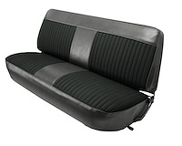 Front Bench Seat Upholstery for 1973-1979 Ford F-100/F-150/F-250/F-350 Truck [Charcoal Sierra/Charcoal Enclore Velour Cloth]