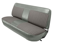 Front Bench Seat Upholstery for 1973-1979 Ford F-100/F-150/F-250/F-350 Truck [Gray Montana/Silver Enclore Velour Cloth]