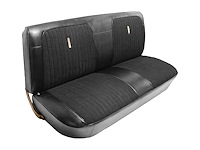 Bench Seat Upholstery for 1967-1972 Ford F-100/F-250/F-350 Standard Cab Truck [Black Oxen Grain, Black Madrid]
