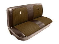 Bench Seat Upholstery for 1967-1972 Ford F-100/F-250/F-350 Standard Cab Truck [Dark Brown Oxen Grain, Saddle Madrid]