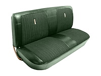 Bench Seat Upholstery for 1967-1972 Ford F-100/F-250/F-350 Standard Cab Truck [Dark Green Oxen Grain, Green Madrid]