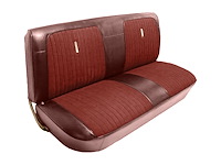 Bench Seat Upholstery for 1967-1972 Ford F-100/F-250/F-350 Standard Cab Truck [Firethorne Oxen Grain, Red Madrid]