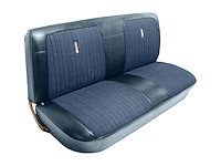 Bench Seat Upholstery for 1967-1972 Ford F-100/F-250/F-350 Standard Cab Truck [Medium Blue Oxen, Royal Blue Interlude Cloth]