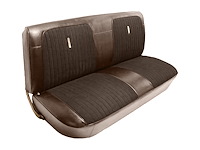 Bench Seat Upholstery for 1967-1972 Ford F-100/F-250/F-350 Standard Cab Truck [Dark Brown Oxen Grain, Chocolate Interlude Cloth]