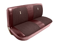 Bench Seat Upholstery for 1967-1972 Ford F-100/F-250/F-350 Standard Cab Truck [Maroon Oxen Grain, Currant Interlude Cloth]