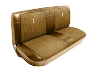 Bench Seat Upholstery for 1967-1972 Ford F-100/F-250/F-350 Standard Cab Truck [Saddle Oxen Grain, Oak Interlude Cloth]