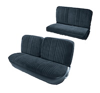 Front and Rear Bench Seat Upholstery for 1978-1979 Ford Bronco [Corinthian Vinyl, Dark Blue]