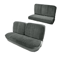 Front and Rear Bench Seat Upholstery for 1978-1979 Ford Bronco [Corinthian Vinyl, Charcoal]
