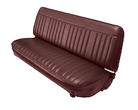 Bench Seat Upholstery Fits Select 1980-1986 Ford F-Series Standard Cab Truck [Maroon Corinthian Vinyl, Currant Cloth Insert]