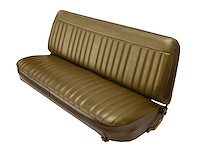Bench Seat Upholstery Fits Select 1980-1986 Ford F-Series Std. Cab Truck [Ginger/Dark Saddle Corinthian Vinyl, Oak Cloth Insert]