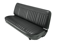 Bench Seat Upholstery Fits Select 1980-1986 Ford F-Series Standard Cab Truck [Charcoal Corinthian Vinyl, Graphite Cloth Insert]