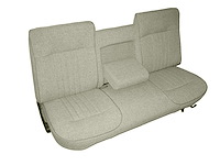 Bench Seat Upholstery for 1987-1991 Ford F-150/F-250/F-350 Standard Cab Truck [w/Center Arm Rest, Off White Corinthian]